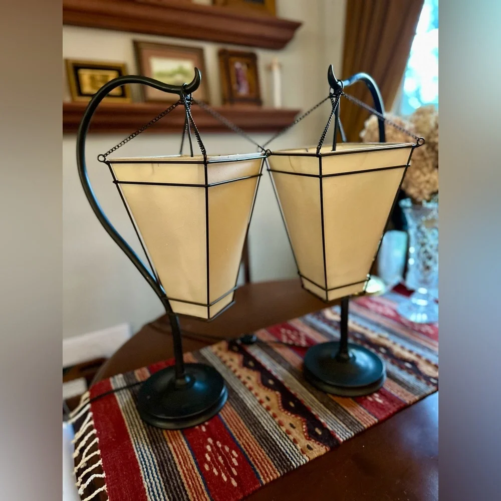 Pottery Barn Medina Style Rustic Table Lamps (Pair)
